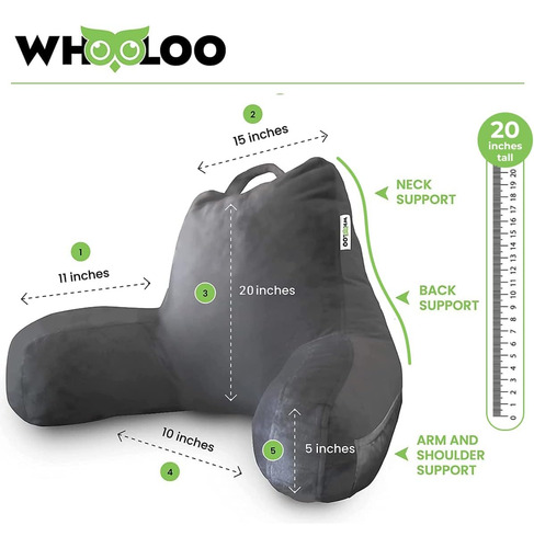 Almohada Lectura Whooloo Soporte Respaldo Espuma Visco