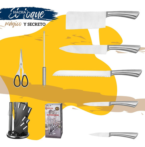 Cuchillos Para Cocina Ecomlab Profesionales Acero Inoxidable Color Plateado