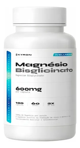 Bisglicinato De Magnésio 120 Cápsulas Kyron