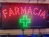 Comprar Cartel Led Farmacia + Abierto - De Turno O La Que Quieras 