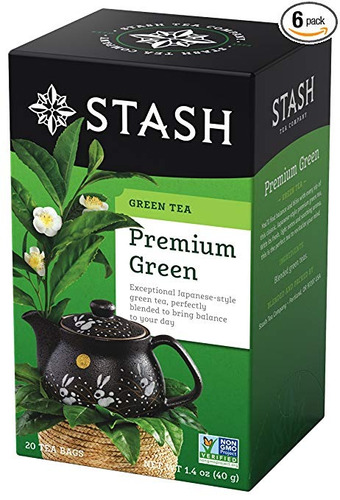 Stash Té Premium Green Tea Box 20 Conde De Bolsitas De Té En