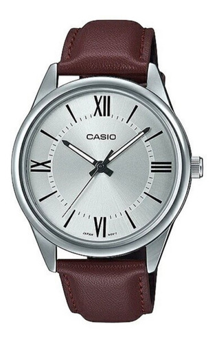 Reloj Casio Mtpv005 Hombre Piel Full Color De La Correa Caf