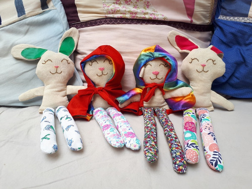 Imagen 8 de 10 de Kit Cuento Infantil + Muñeco + Accesorios + Bolsa De Tela