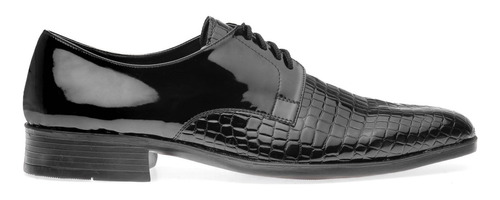 Zapatos Croco Acharolado Autobrillo Hombre De Vestir Import