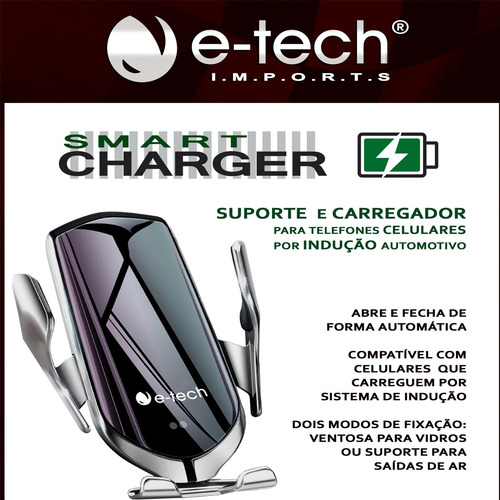 Imagem 6 de 6 de Carregador Veicular Indução Qi Sem Fio Suporte Samsung S9 S8