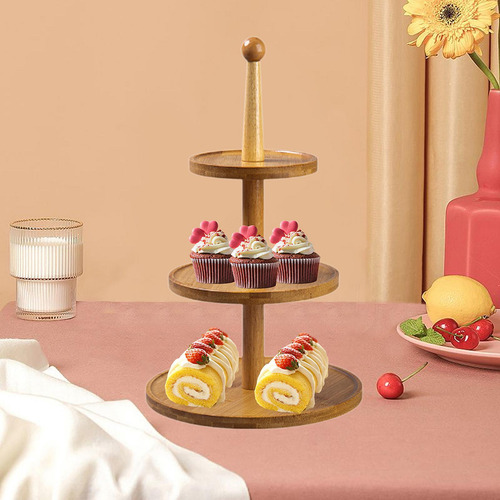 Estante De Exhibición De Postres De Madera, Soporte Para