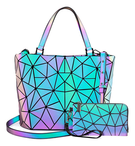 Carteras Geometricas Luminosas Y Bolsos Para Mujer Holograph