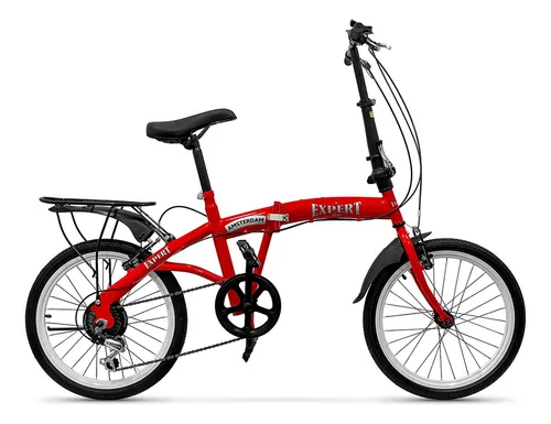 Bicicleta paseo plegable Expert Amsterdam R20 color rojo