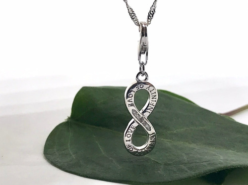 Collar De Plata, Infinito Infinity Of Love, Cadena 45cm