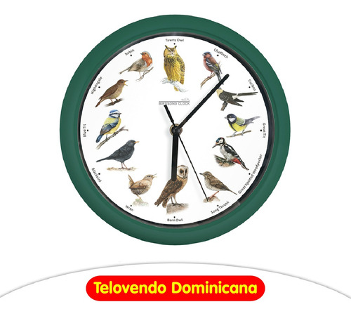 Reloj Pared Starlyft Bird Clock Sonido Animales 