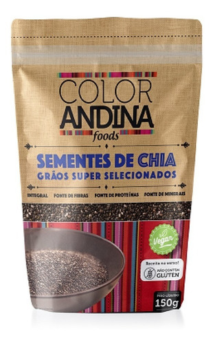 Chia Salvia Especial Em Grãos Sementes 150g Color Andina