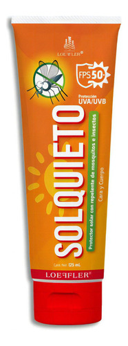 Protector Solar 50+ Solquieto C/repelente De Mosquito 125ml