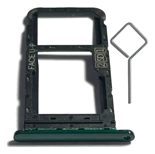 Gaveta Bandeja De Chip Compatível Com Moto One Fusion Verde