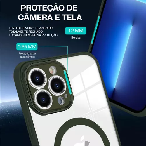 Capa de Vidro para Iphone 14 Pro Max - Azul Caribe