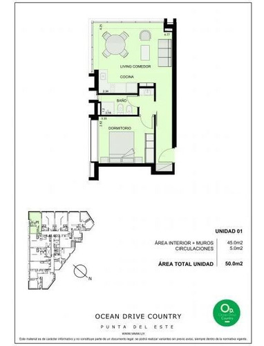 Apartamento En Venta De 1 Dormitorio En Roosevelt