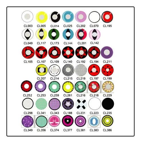 Lentes De Contacto Fx Anime Fantasia Cosplay Red Negra Cl241