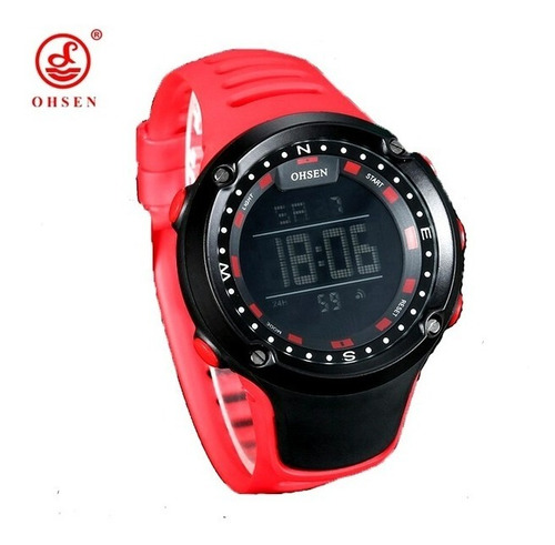 Relógio Preto Vermelho Led Digital Masculino Feminino Ad1510