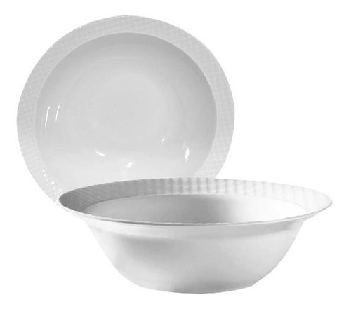 Ensaladera Bowl Blanca 23 Cms Porcelana Importada