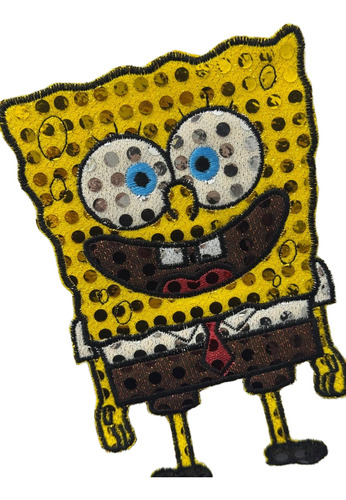 Parche Bob Esponja Falso Paillette 12 X 19 Cm Bob Esponja Falso Paillette