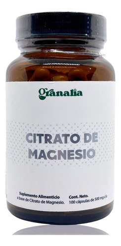 Citrato De Magnesio 100 Cápsulas Granalia
