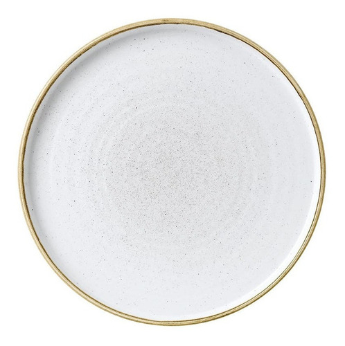 Plato De Mesa Redondo Churchill Stonecast Blanco 16cm C