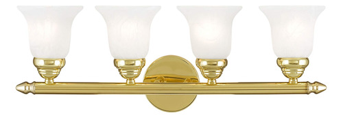 Lámpara De Baño De Latón Pulido Para 4 Luces