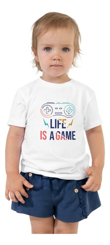 Playera De Niño. Life Is A Game. Regalo Día Del Niño