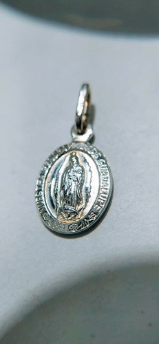 Medalla Virgen Nuestra Señora De Guadalupe Plata Ley Fe Amor