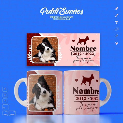 Imagen 2 de 10 de Plantillas Funebres Perritos / Cod0133