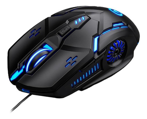 Ratón Inalámbrico Mecánico Rgb Colorido Para Gamer Negro