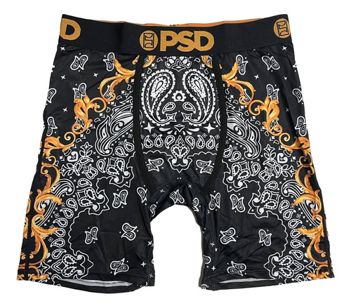 Calzoncillos Bóxer Psd Paisley Luxury Para Hombre, Color Neg