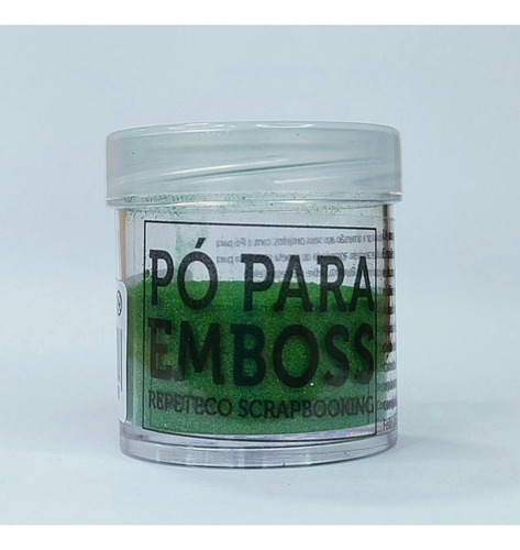 Imagem 1 de 1 de Repeteco - Pó Para Emboss Metálico - Cor Verde - 14gr