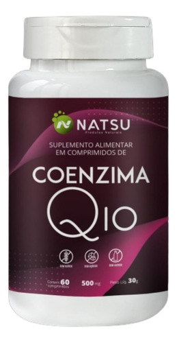Coenzima Q10 100 Mg 60 Comprimidos Vitamina E Sabor Natural