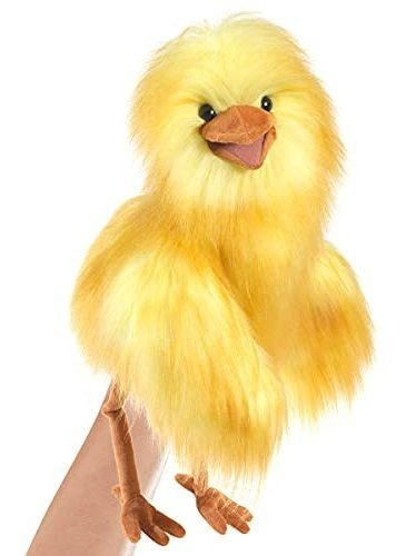 Marioneta De Mano Pájaro Gracioso Amarillo Naranja