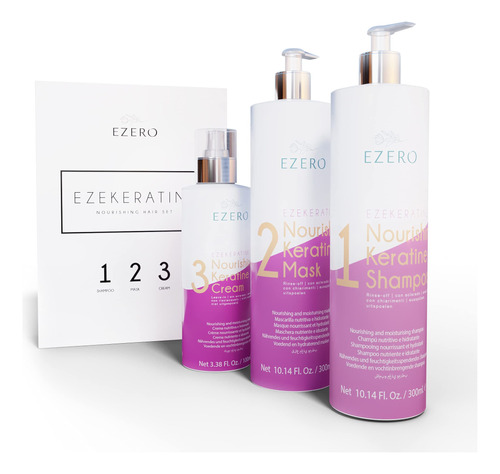 Ezero - Tratamiento De Queratina Para Cabello Seco Y Daado C