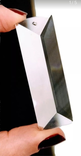 Imagem 2 de 2 de 10 Cristais Retângulo K9 1 Furo 76mmx22mm