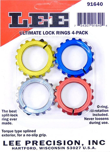 Kit 4 Pack Lee Ultimate Lock Ring 91640 Original Importado