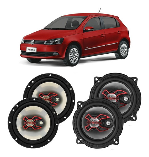 Auto Falante Vw Gol G6 2013 A 2016 Bravox 200w Rms 4 Portas