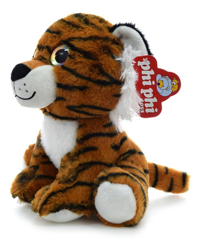 Tigre Peluche Sentado Phi Phi Toys Ojos Tiernos La Plata