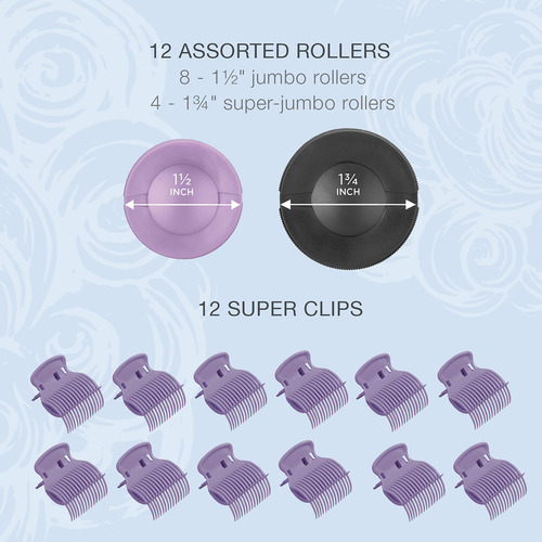 Hot Rollers Conair Ceramic De 3,8 Cm Y 4,4 Cm Con Superclips