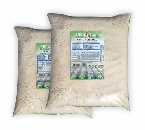 Fertilizante Gesso Agricola Pacote 10kg Sulfato Calcio Adub