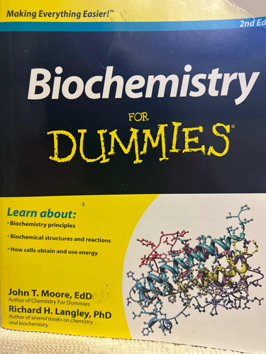 Libro De Bioquímica Para Aprender Desde Lo Básico.