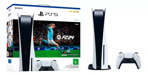 Playstation 5 825gb Disco + Bundle Ea Sports Fc 24 Midia Física Cor Branco  E Preto Sony Bivolt