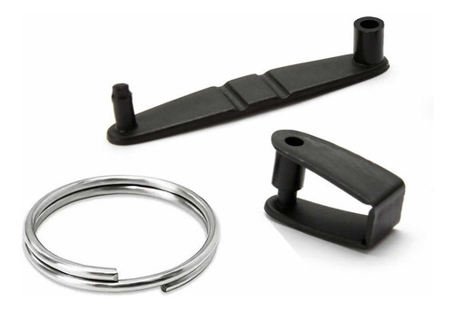 Imagen 2 de 3 de Pack 100 Aros Sin Fin 20mm Zincado + Soporte Para Llavero