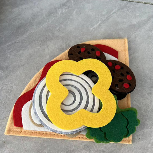 Juego De Pizza De Fieltro, Juguete De Cocina, Divertido