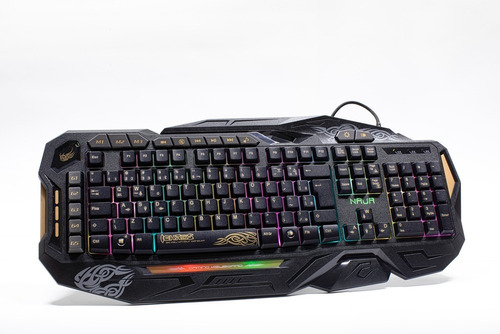 Teclado Gaming Tco-803 Usb Ouro Naja  Mitsushiba