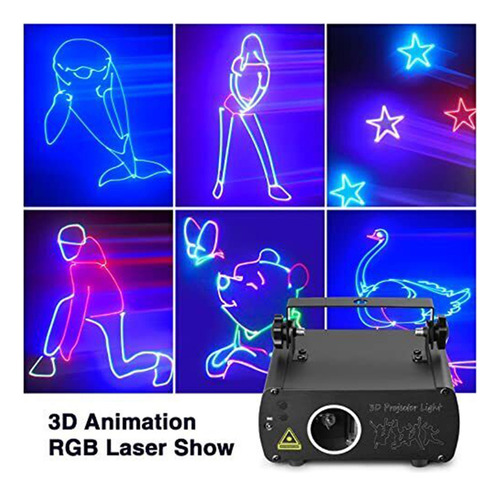 500mw Rgb Dmx Sd Tarjeta Láser Proyector Dj Disco Escenario