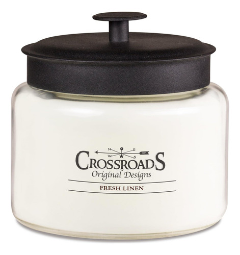 Crossroads Vela De 4 Wick De Lino Fresco, 64 Onzas
