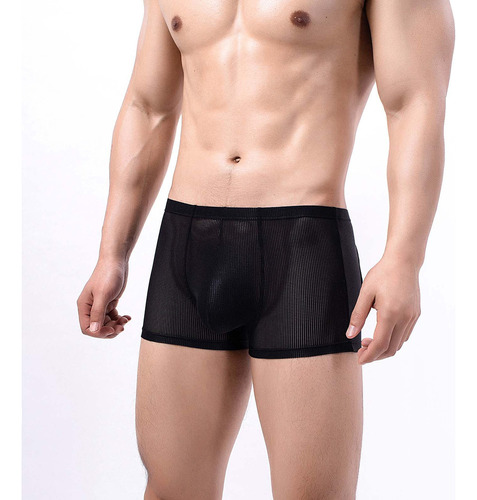 Pantalones Cortos Tipo Bóxer Suaves De Malla Transpirable Pa