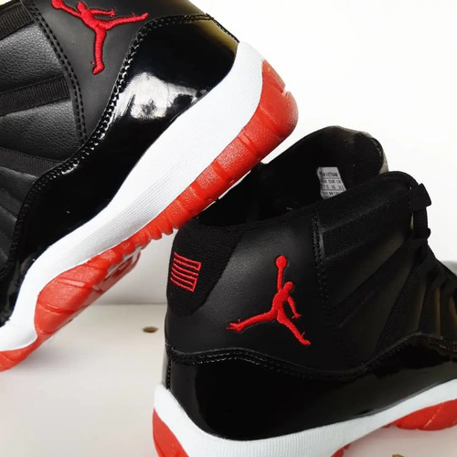 Botas Zapatos Jordan Patentes Caballeros Retro 11 Negra Roj | MercadoLibre